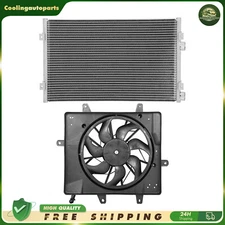 A/C Condenser & Radiator Cooling Fan Assembly For 2001-2008 Chrysler PT Cruiser