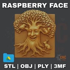 STL Files For CNC Router 3D Printer Laser Tree Face Forest Spirit Wall Plaque
