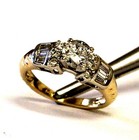14k yellow gold 1.08ct I2 G-H womens round diamond engagement ring 3.9g vintage — photo 9