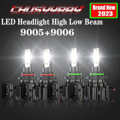 9005+9006 COB LED Headlight Bulbs Kit Beam For Honda Civic Accord Coupe Sedan