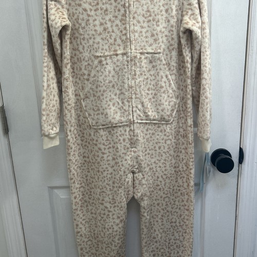 NWT Cat & Jack Girls Union Suit Pajamas XL 14 Off White One Piece Sleepwear - Picture 3 of 20