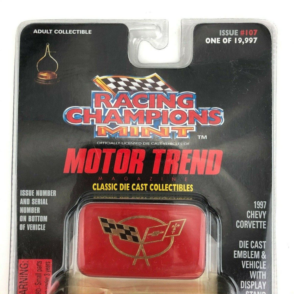 Racing Champions Mint 1997 97 Chevy Chevrolet Corvette Car