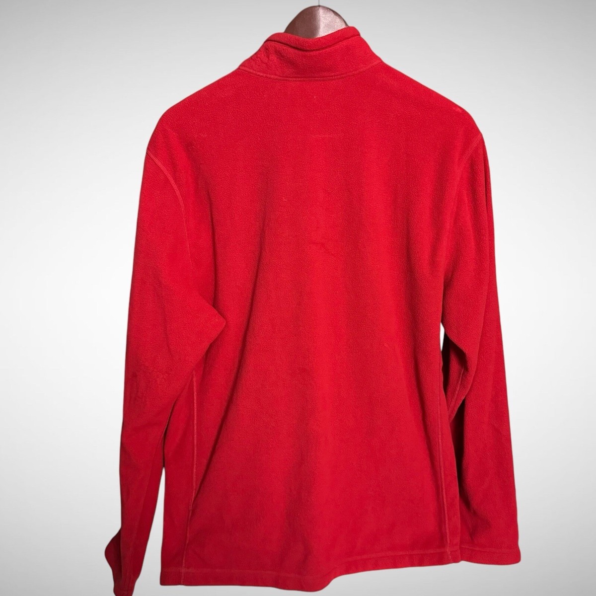 The North Face Full Zip Jacket Mens Large solid Red Pre Owned