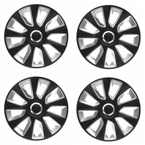 Radkappen Radzierblenden Fur 14 Zoll Felgen Typ Hubtraum 10 Schwarz Silber Ebay