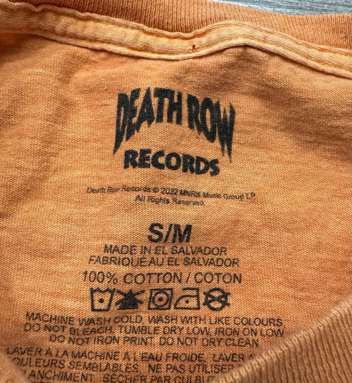 FILA T shirt uomo Death Row Records Gin & Juice grafica arancione lavato taglia S M 2022