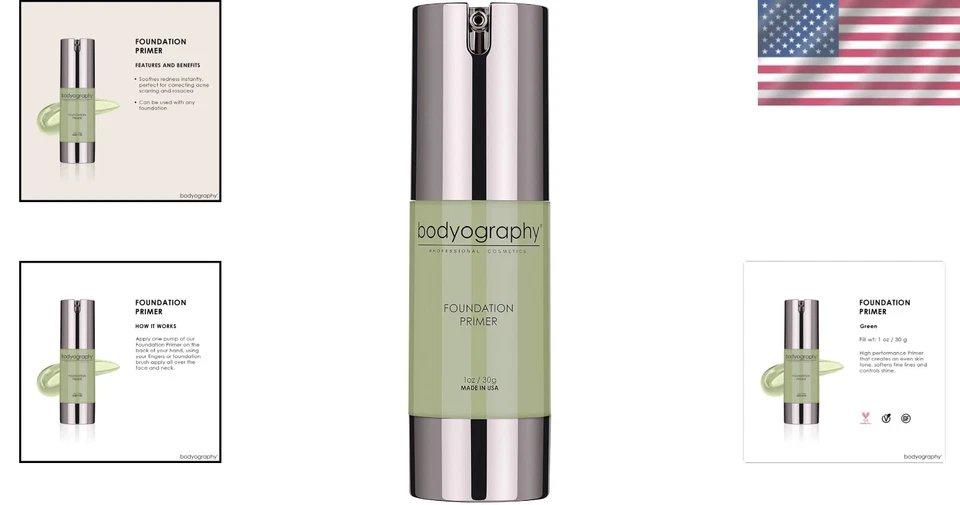 Anti-Aging Green Makeup Primer - Controls Shine & Neutralizes Redness - 1 oz. - Image 2 of 4