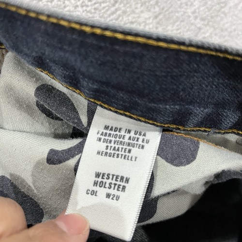 Lucky Brand Jeans Men 32X26.5* Western Holster Denim Blue Made In USA VTG - Picture 6 of 11