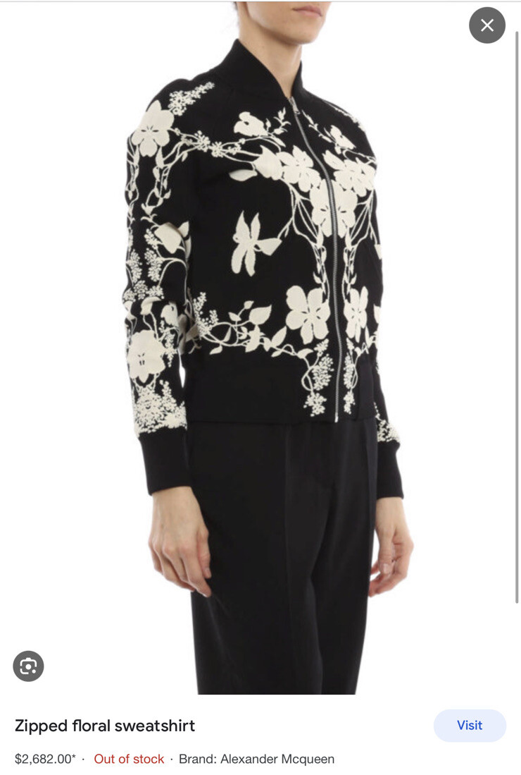 ALEXANDER MCQUEEN floral sweatshirt Women’s Size Large. Sold Out!! image 6