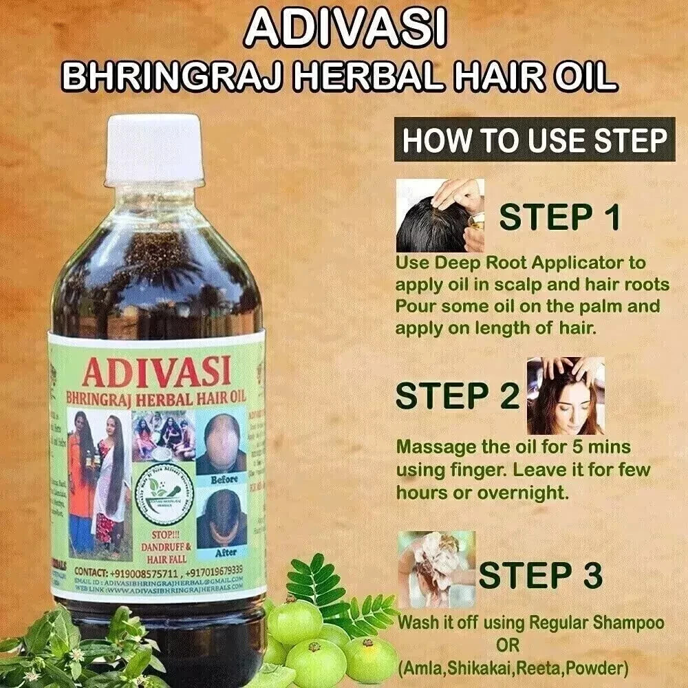 Hair Oil Adivasi Herbal 100ml Ayurvedic jadibuti Herbs 100 ML - FREE SHIP-image
