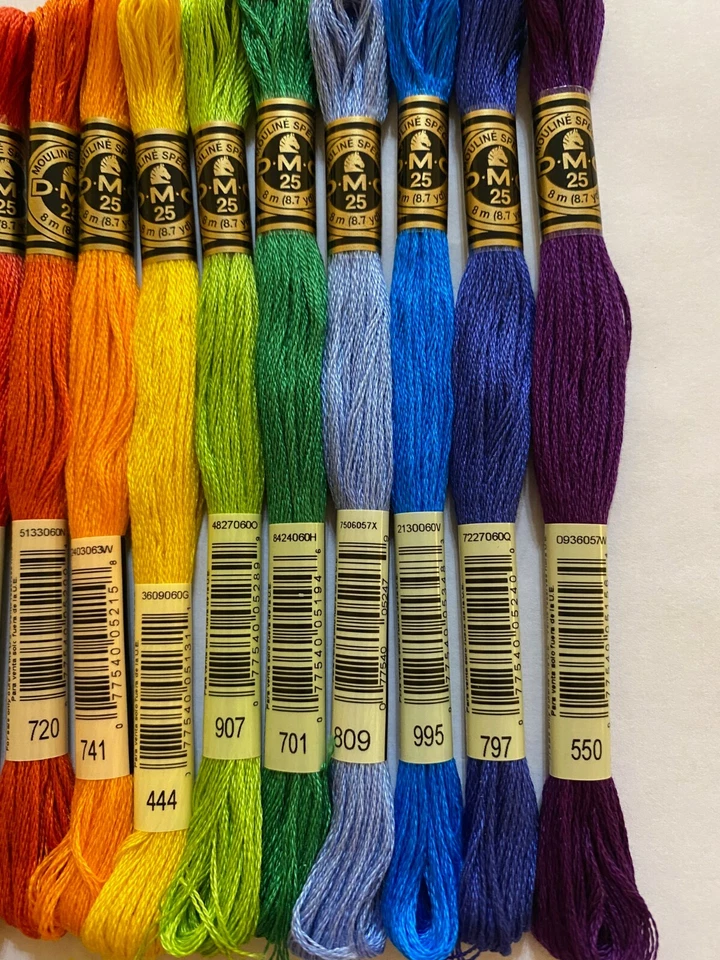 DMC Floss 12 Skeins | Free Shipping!!! | Rainbow Traditional Set 2 | Brand New!! - Image 4 of 4