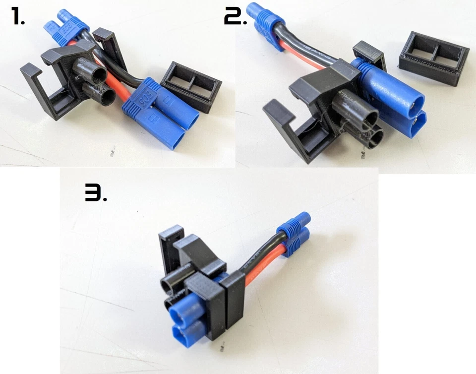 3D Printed EC5 Battery Connector Mount Adapter Kit for Traxxas UDR Offroad Truck - Image 2 of 4