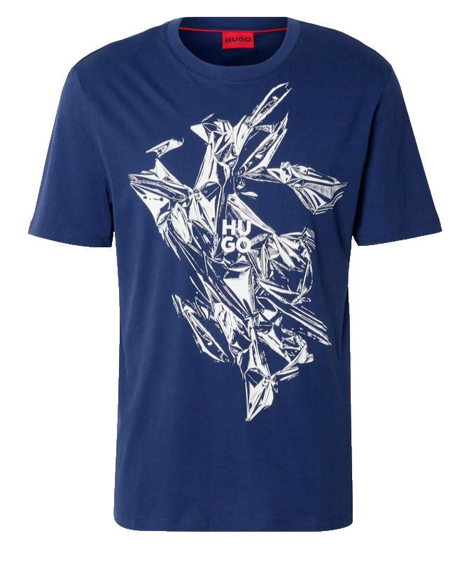 МУЖСКАЯ ФУТБОЛКА HUGO BOSS ГОЛУБАЯ DIAKROMIO 50524023407 10390₽