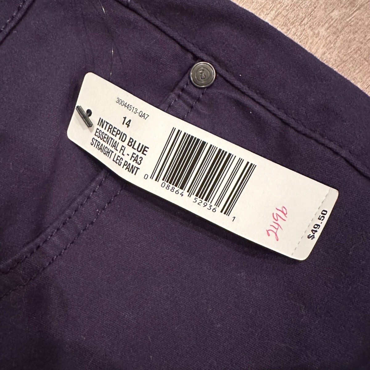 NEW DIRECTIONS WOMENS BLUE STRAIGHT LEG PANTS 14R NEW | eBay