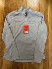 The North Face Women s Tech Fleece 1/4 Zip Pullover Jacket Gray Heather S NWT