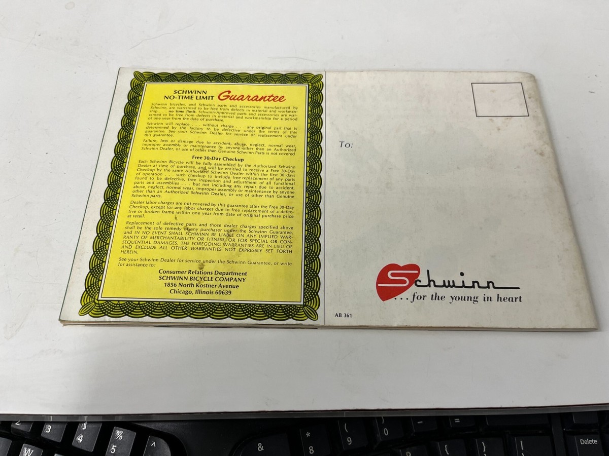 Schwinn Cycling 1972 Full Line Catalog Bicycle Stingray Paramount