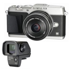 USED Olympus PEN E-P1 12.3MP Digital Camera - Silver Kit w/ 14-42mm Lens 