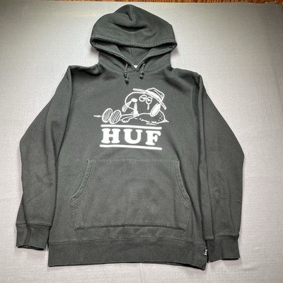 HUF x Peanuts Hoodie Men s Small Snoopy Skateboard  Downhill From Here  Spike