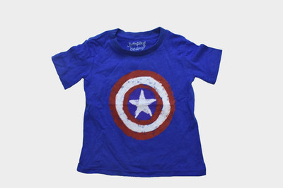 Jumping Beans Marvel Toddler Captain America Shield Blue Shirt New 2T