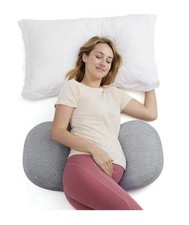 Momcozy Portable Pregnancy Pillow   W Shaped Maternity Support, Adjustable