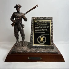 NRA Endowment Minuteman 2010 Bronze Type Statue Bill Of Rights Second Amendment