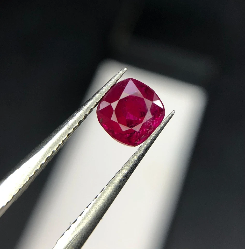 0.75Cts Natural Ruby Red Color Cushion Shape loose gemstone From Afghanistan - Image 2 of 4