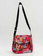 Vintage Karl Lagerfeld Women Cara Tropical Crossbody Purse