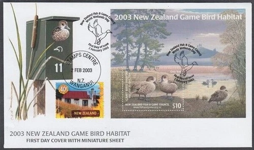 NEW ZEALAND 2003 FISH & GAME HUNTING REVENUE FDC $10 M/S (ID:015/DHC09)