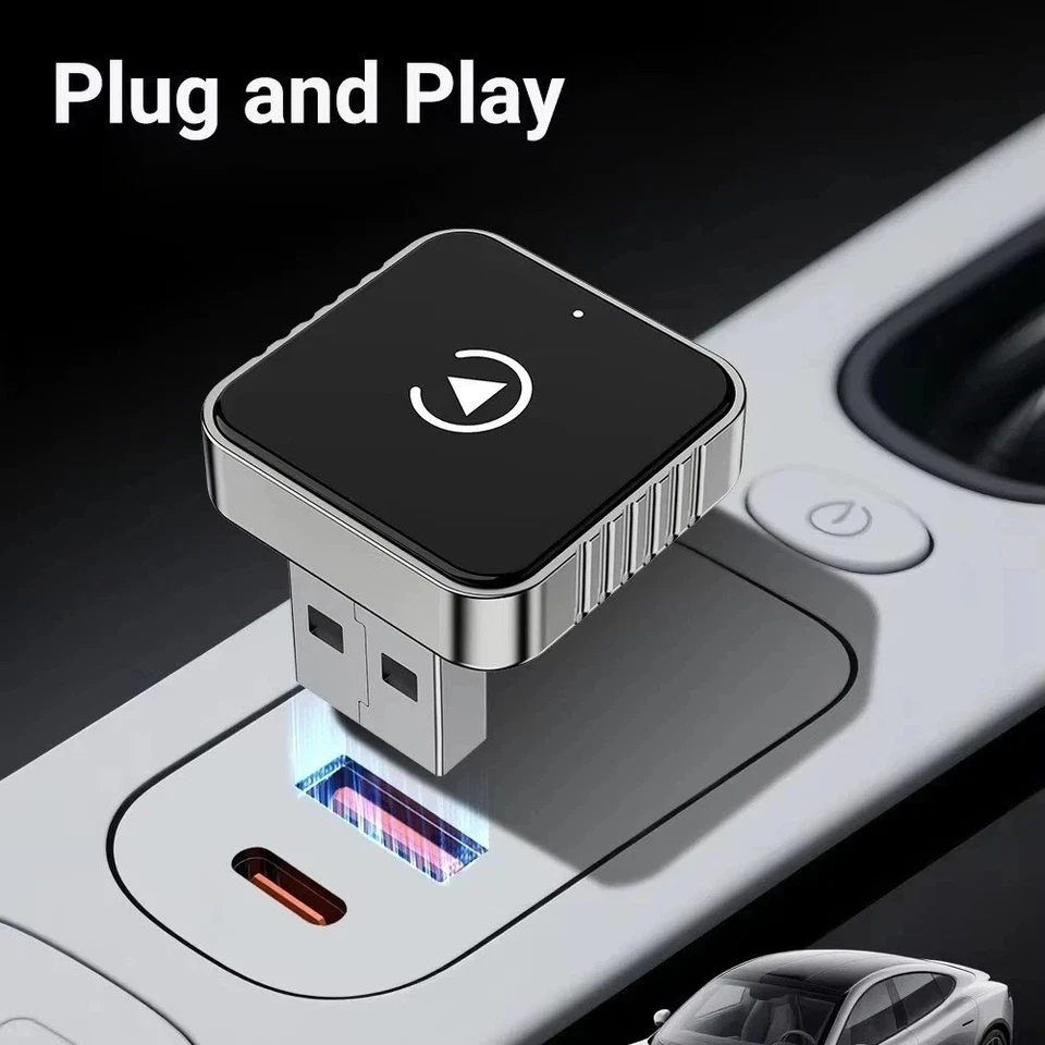 2025 USB Wireless CarPlay Adapter For iPhone Apple Wireless Dongle Plug ＆Play-UK - Image 3 of 4