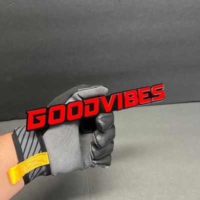 (1PC) Good Vibes Custom 3D Car Emblem  Multicolor Acrylic Car Badge Decal.