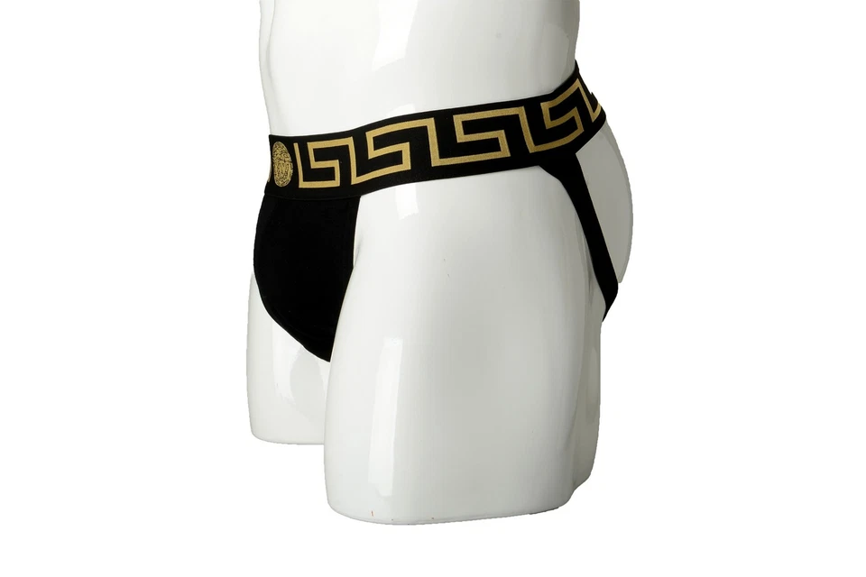 Ropa interior Versace para hombre negra y dorada con correa deportiva Versace talla 8 EE. UU. 2XL IT 56 Foto 2 de 4