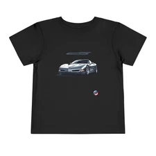 1997-2004 Chevy Corvette C5 Toddler T-Shirt Sports Car Graphic Tee Silver