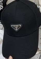 ✔️PRADA Black Unisex Baseball Cap One Size UK Fast Shipping ✔️