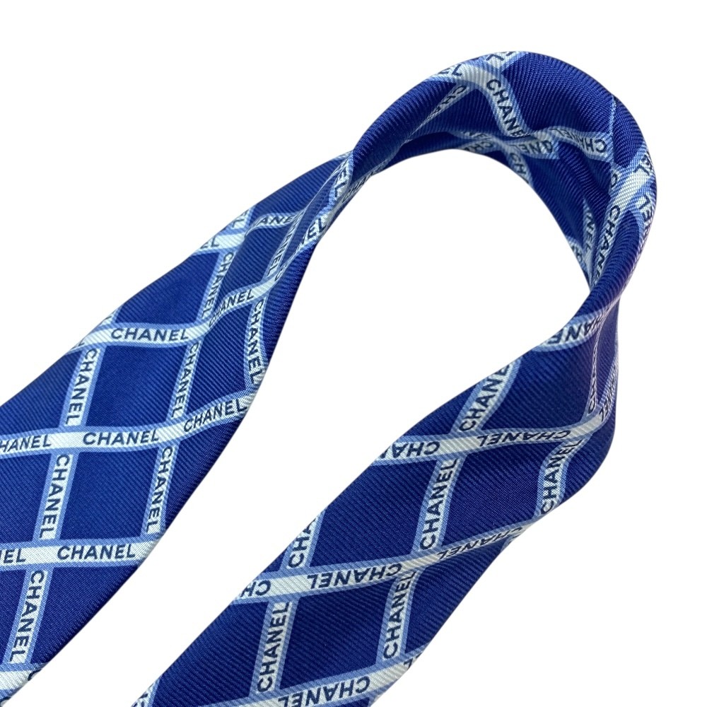 Chanel Tie Loop Regular Accessories Plaid Logo Si… - image 4
