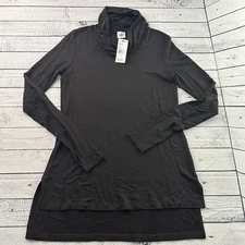 NEW Cabi Long Sleeve Turtle Tee Top Women's Small Ganache Brown $69