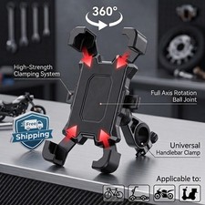360  Rotatable Bike  Motorcycle Phone Holder Shockproof Secure Handlebar Mount