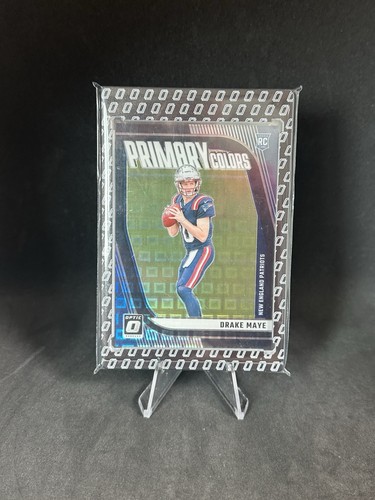 Drake Maye [Black Pandora] #3 2024 Panini Donruss Optic Rookie Primary Colors card