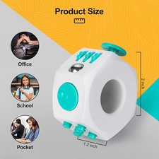 Portable 6 Side Fidget Cube Stress Anxiety Relief Toy Focus Gift fits Adult Kids