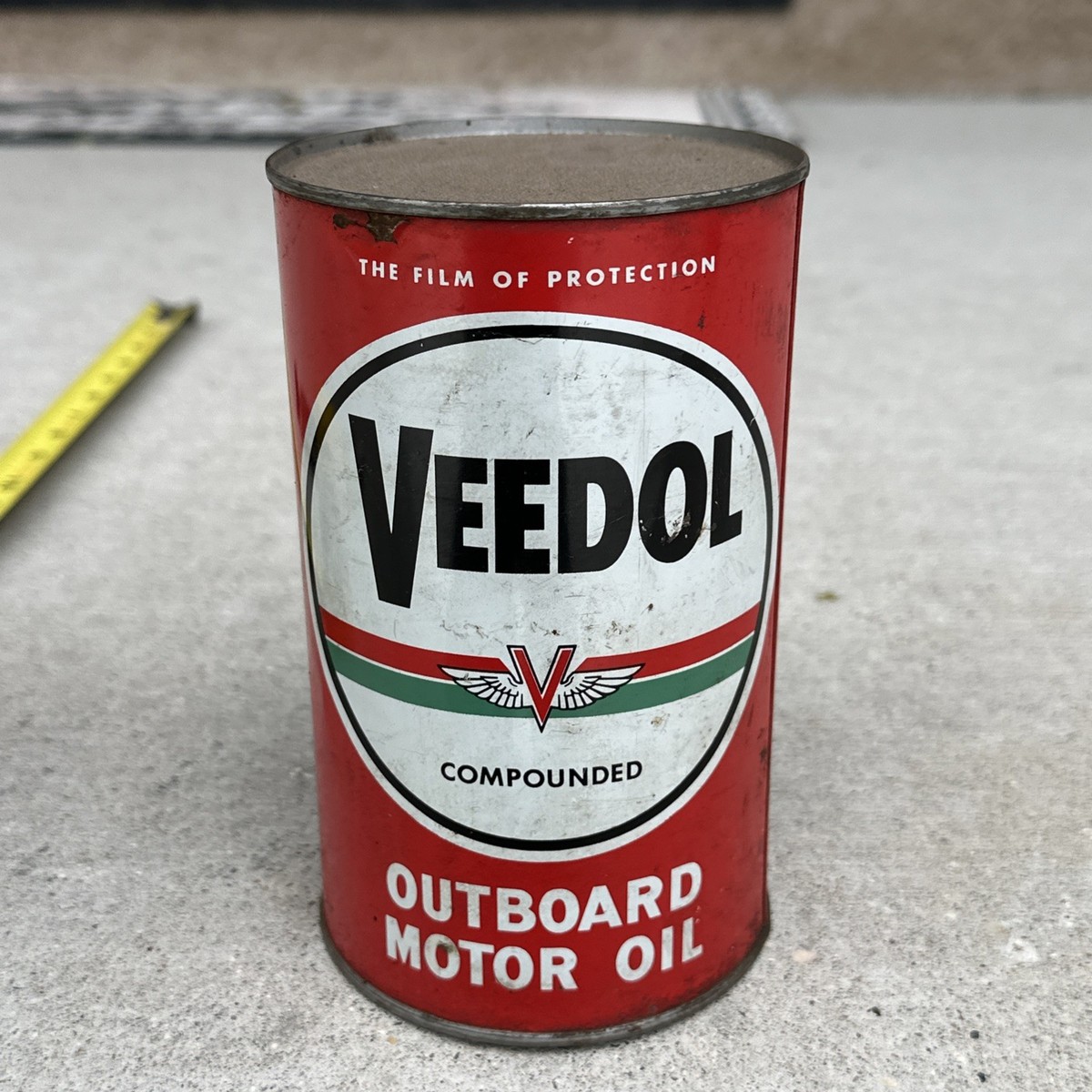 Vintage Veedol Motor Oil Can Outboard Motor Oil Imperial Quart | eBay