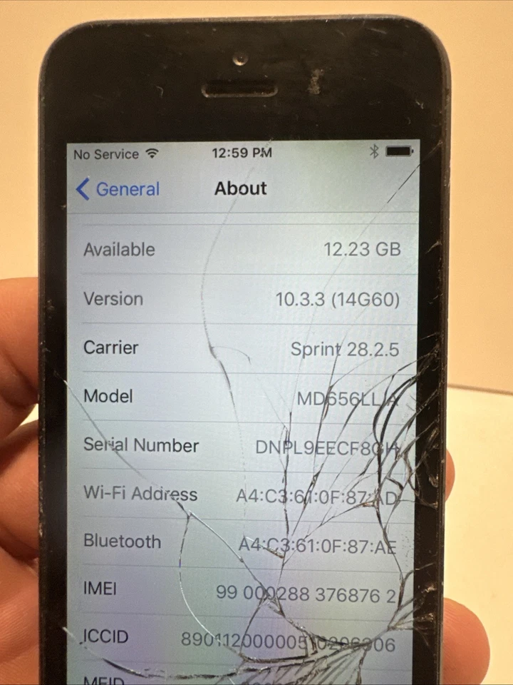 Apple iPhone 5 32GB Black (Sprint) A1429 Fast Ship Good Used 10.3.4 IOS - Image 3 of 4