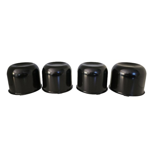 4 x Extreme Wheels OD 108mm x 92mm Long Centre Cap Domes Black Car 4x4 SUV - Picture 2 of 4