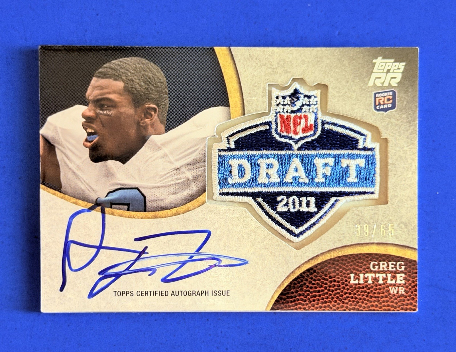 Greg Little Finest Rookie Autograph Patch #RAPGL Base