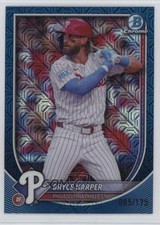 2025 Bowman Mega Box Chrome Navy Mojo Refractor 85/175 Bryce Harper #3 0u38