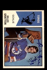 Signed Hockey Card Auto Gilles Gratton 1974-75 O-Pee-Chee WHA #65 Toronto Toros
