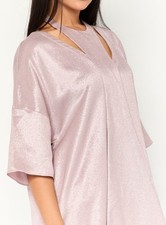 VALENTİNO ROMA HALTER NECK PURPLE SHİMMER MİNK DRESS SİZE 36
