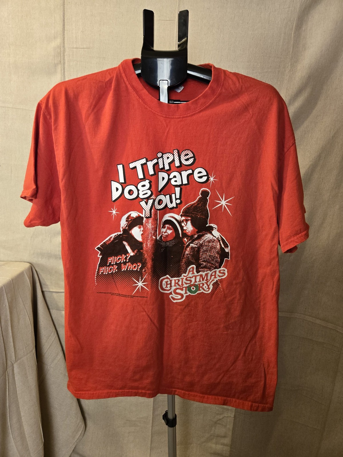 Gildan A Christmas Story I Triple Dog Dare You XL Red Graphic T-Shirt