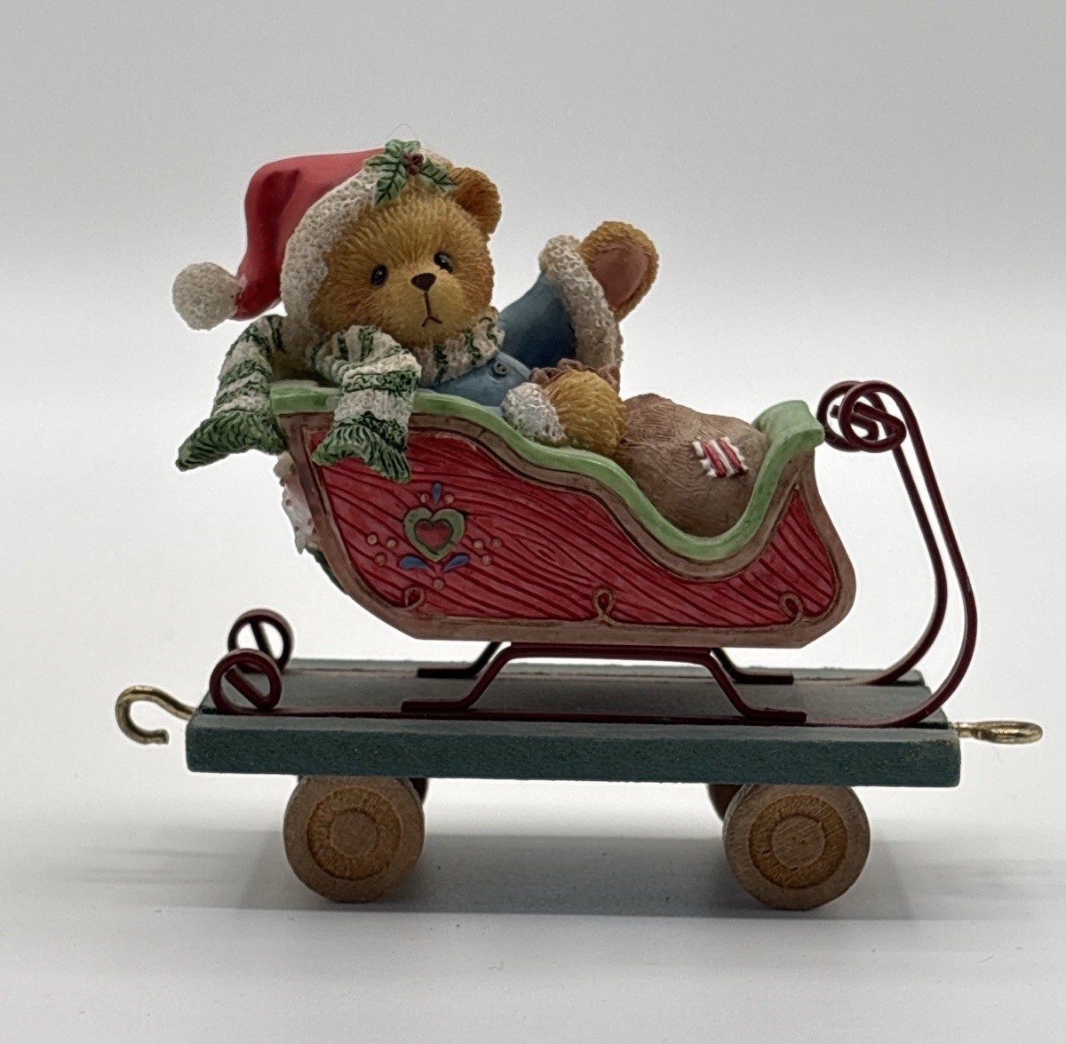 VTG Cherished Teddies Nick Ho Ho Ho To The Holidays We Go Train Enesco 1997 COA