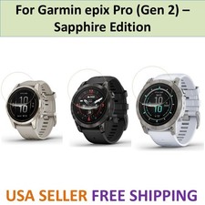 2 pcs Screen Protector TPU Clear Film Cover for Garmin epix Pro Gen 2 Sapphire