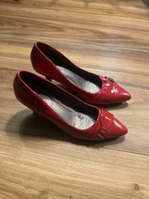 Decolte tacco basso Marbella colore rosso vernice taglia 7