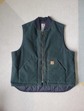 Vintage Carhartt Arctic Vest Quilt Lined V02 SPC Spruce Green Size XXL Tall