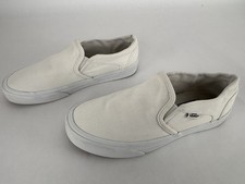Vans White Canvas Slip-On Low Top Sneakers Women s Size 8